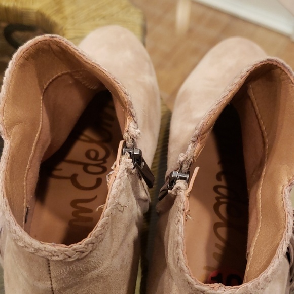 Sam Edelman Paige Leather Suede Booties - Picture 7 of 8